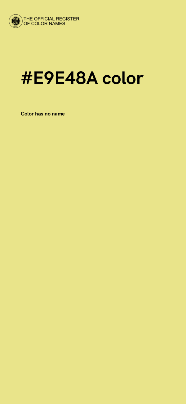 #E9E48A color image