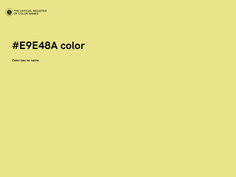 #E9E48A color image