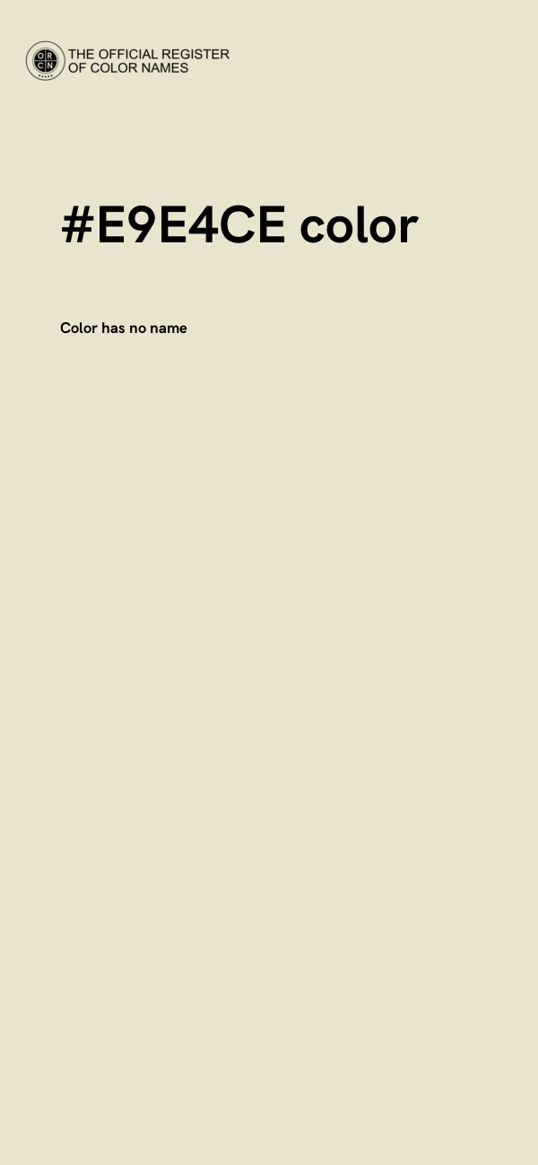 #E9E4CE color image