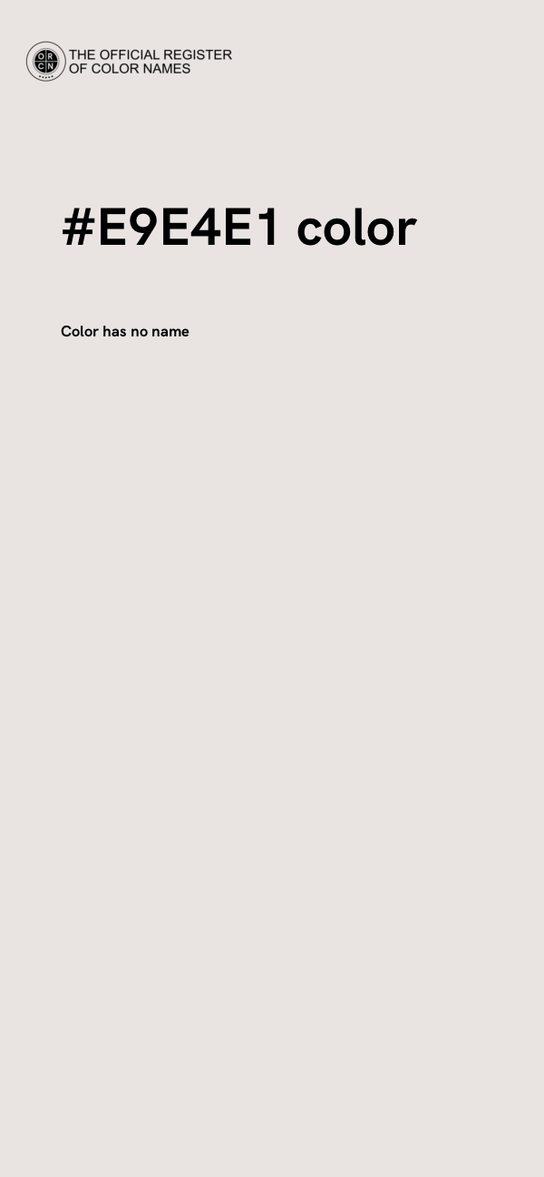 #E9E4E1 color image
