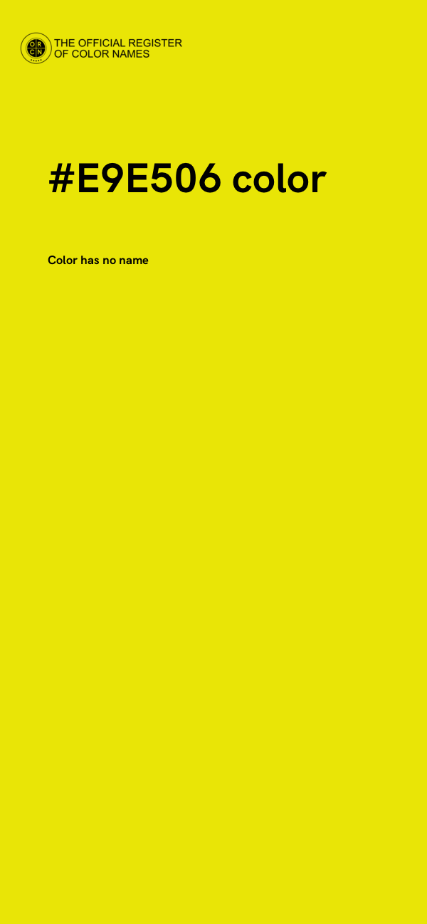 #E9E506 color image