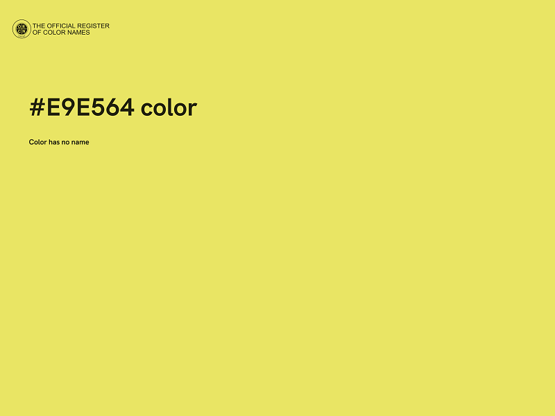#E9E564 color image