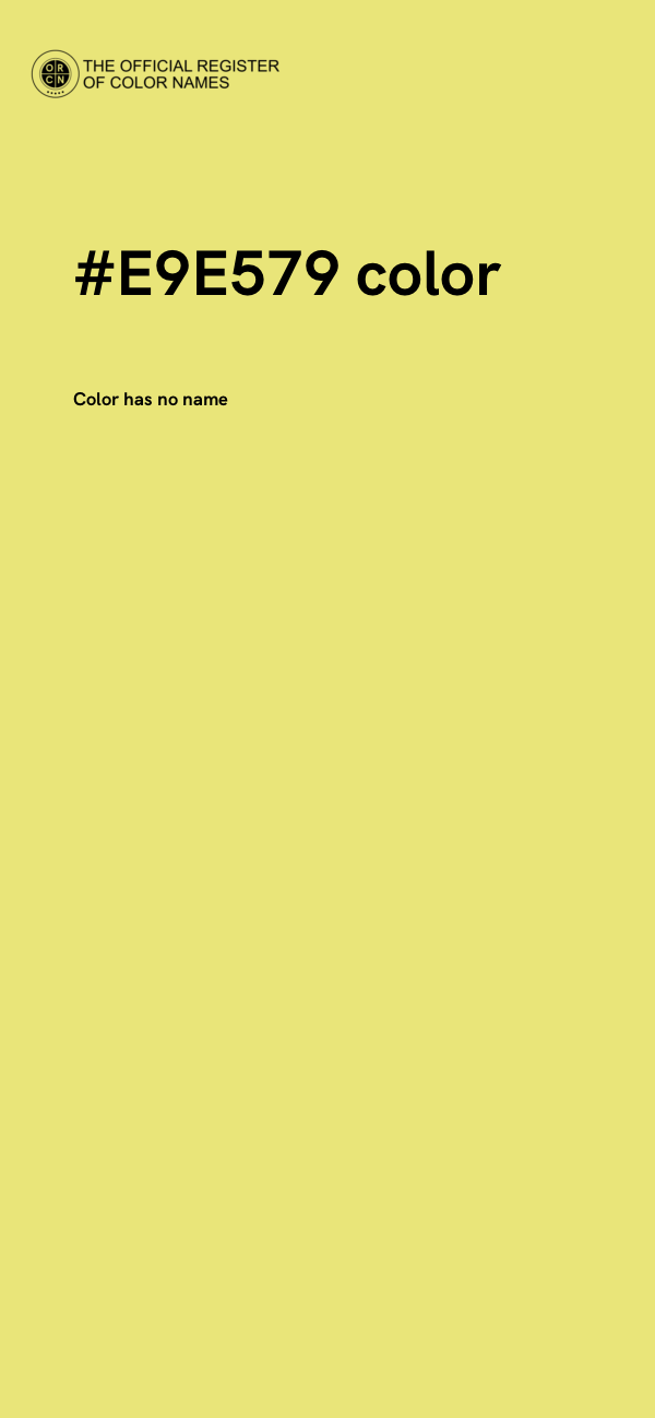 #E9E579 color image