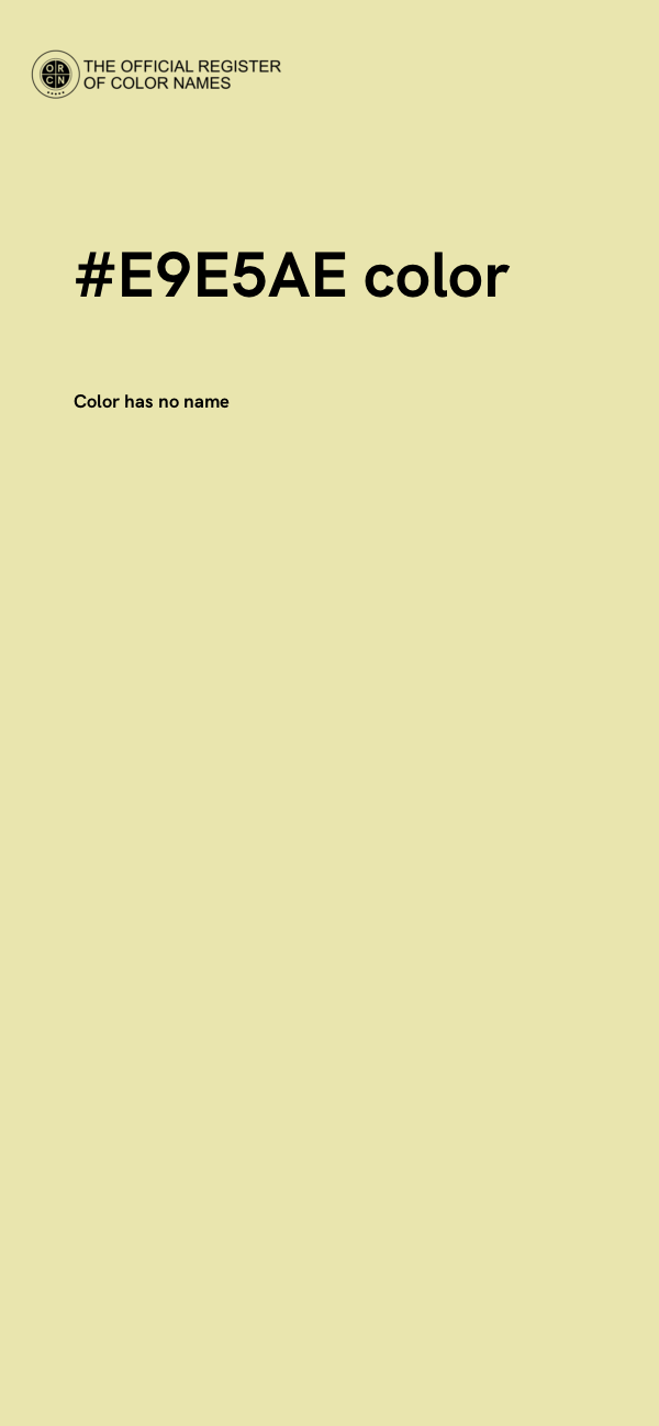 #E9E5AE color image