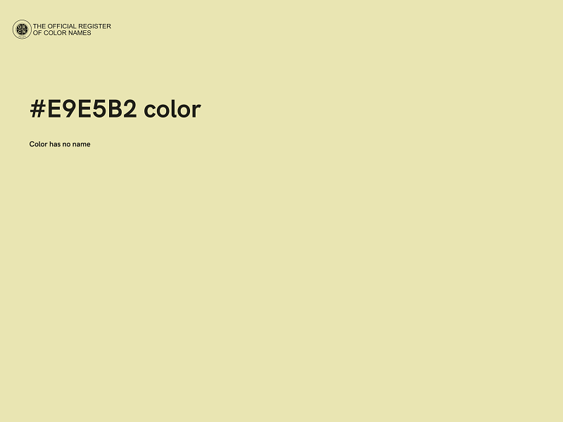 #E9E5B2 color image