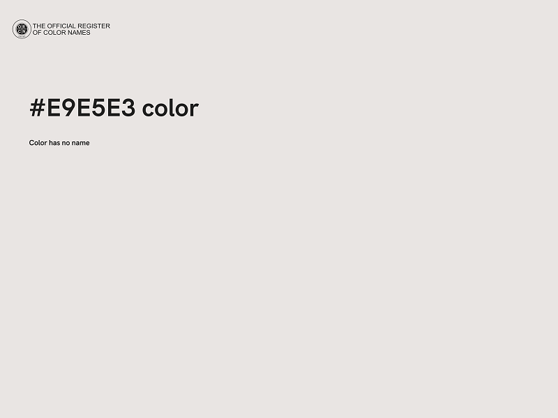 #E9E5E3 color image