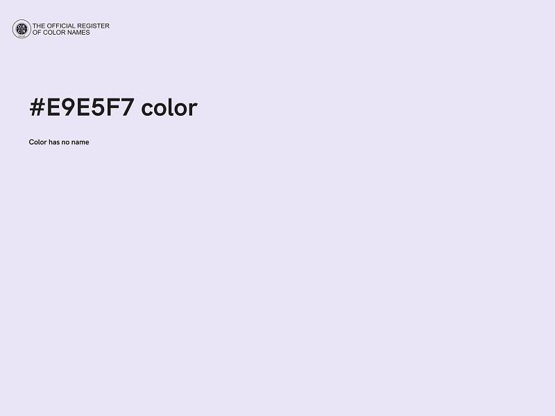 #E9E5F7 color image