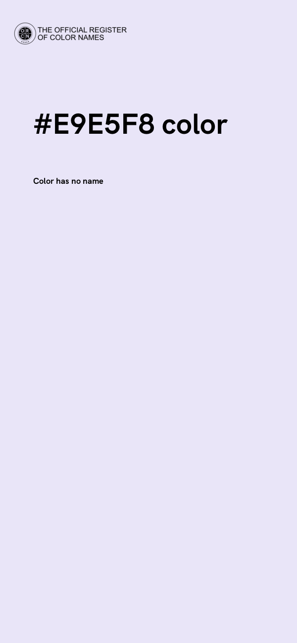 #E9E5F8 color image