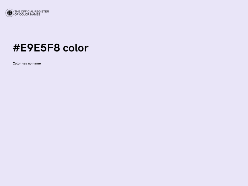 #E9E5F8 color image