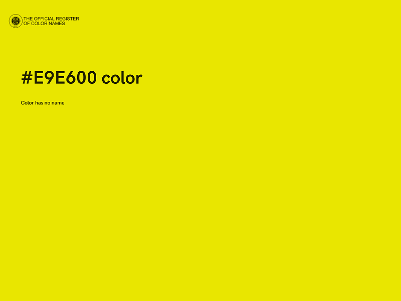 #E9E600 color image