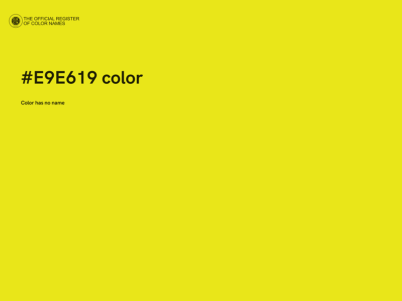 #E9E619 color image