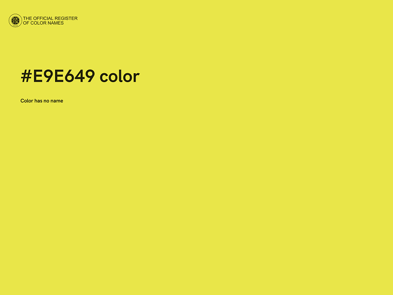 #E9E649 color image