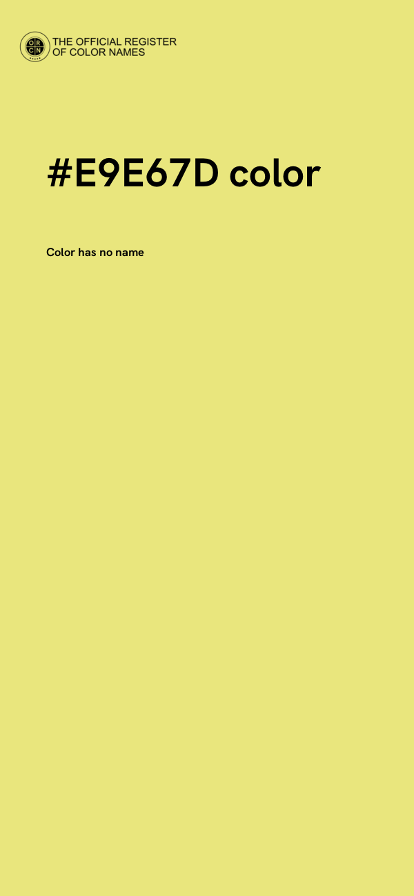 #E9E67D color image