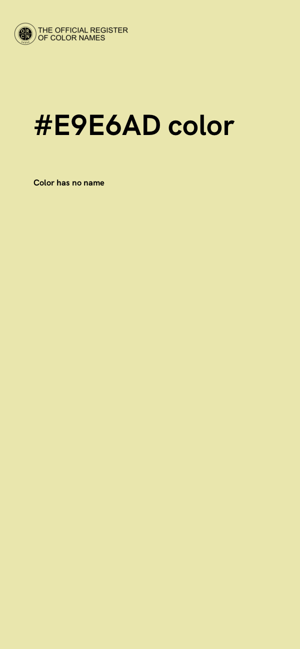 #E9E6AD color image