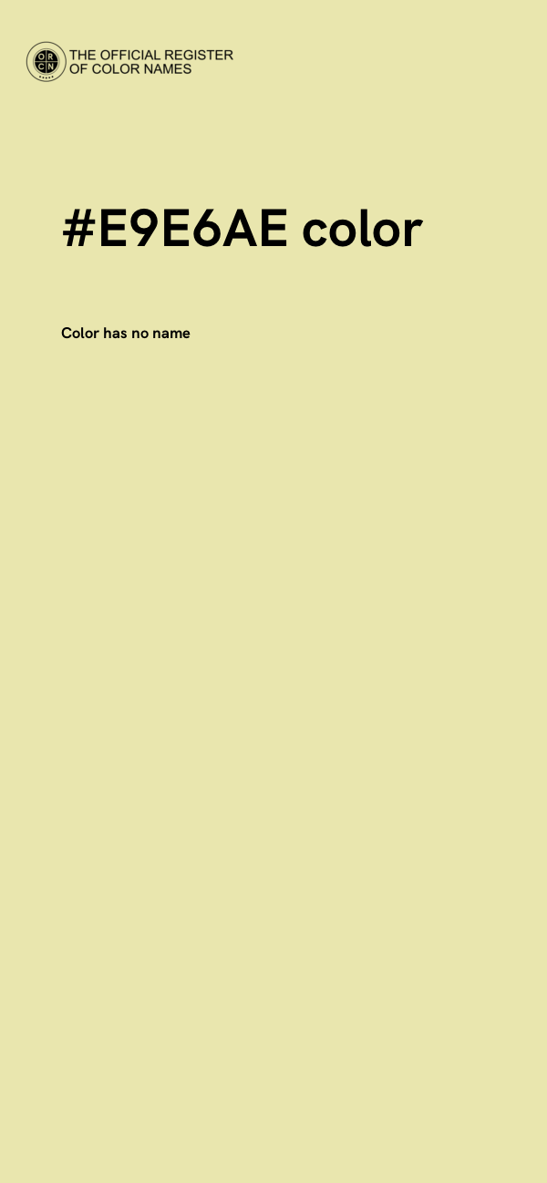 #E9E6AE color image