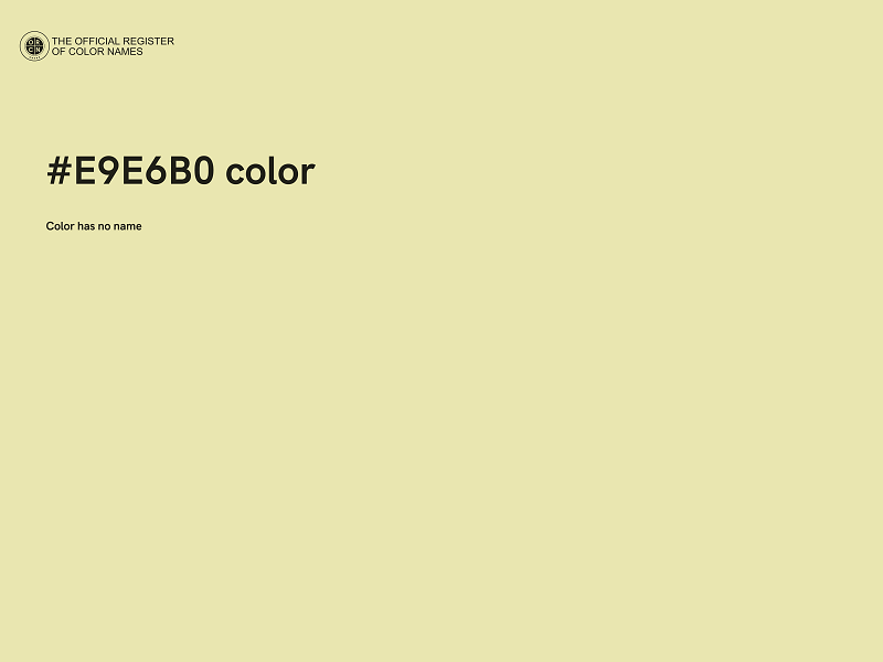 #E9E6B0 color image