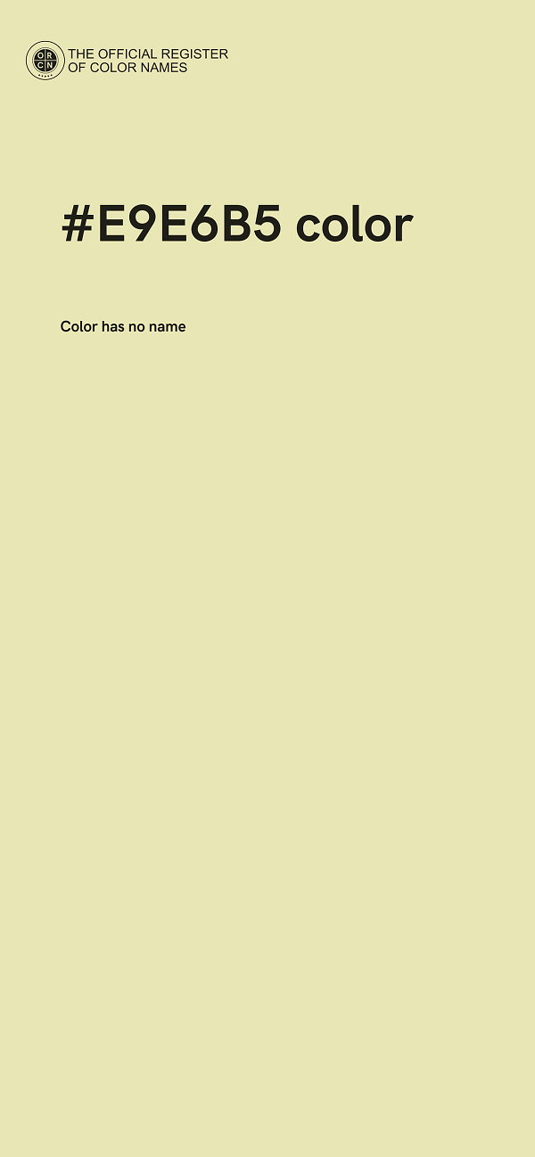 #E9E6B5 color image