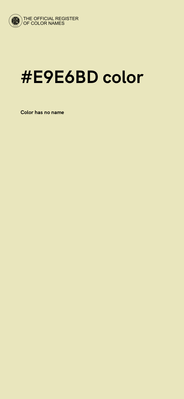 #E9E6BD color image