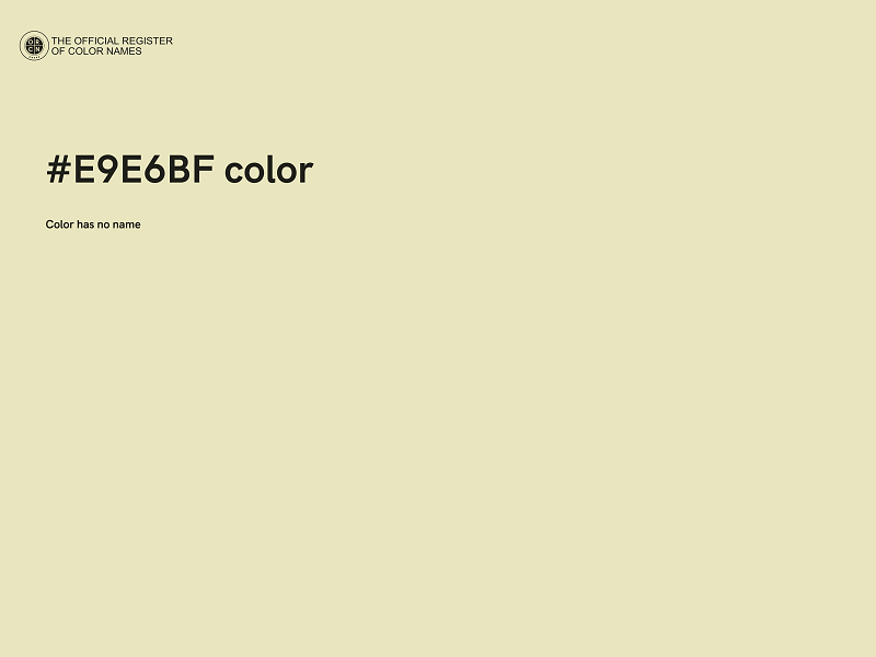 #E9E6BF color image