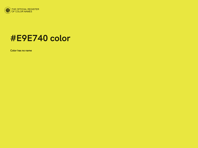 #E9E740 color image