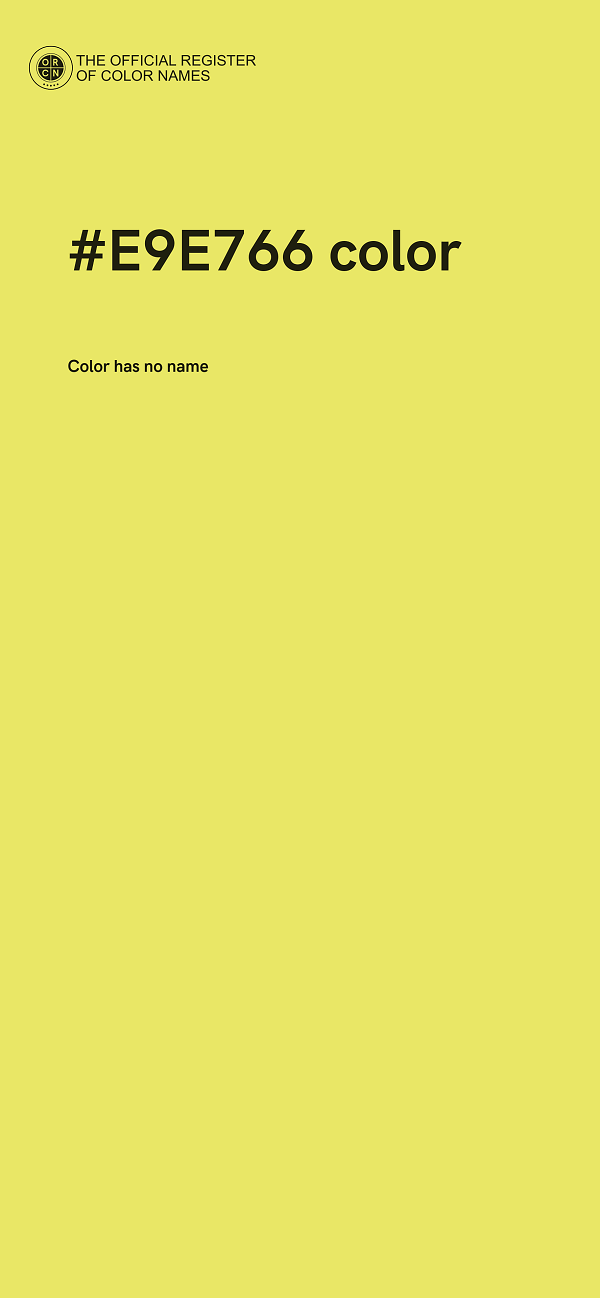 #E9E766 color image