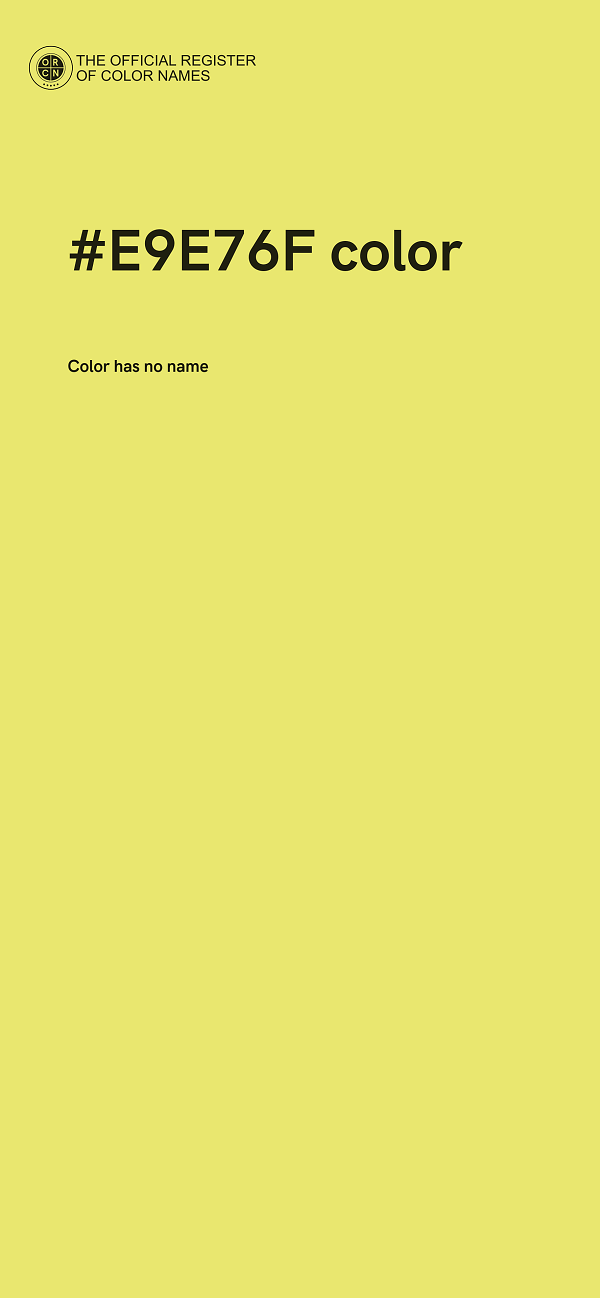 #E9E76F color image