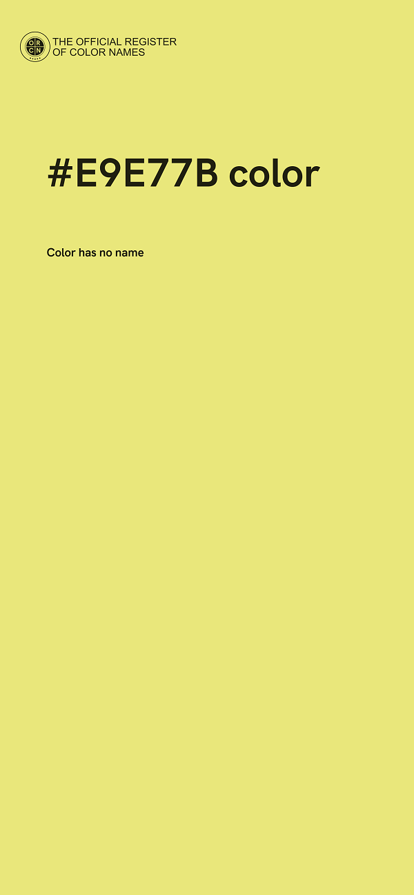 #E9E77B color image