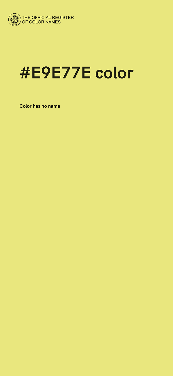 #E9E77E color image