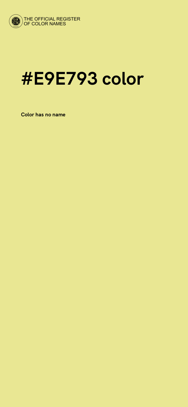 #E9E793 color image