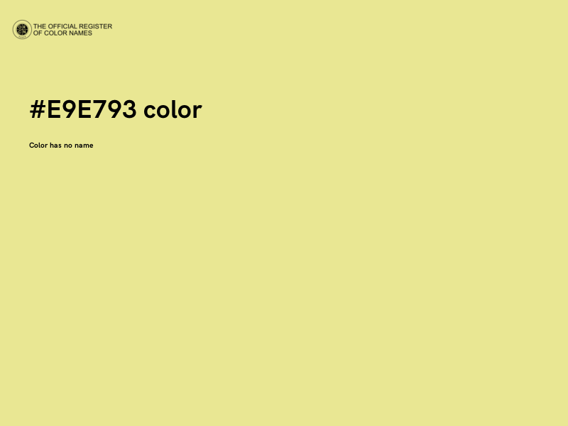#E9E793 color image