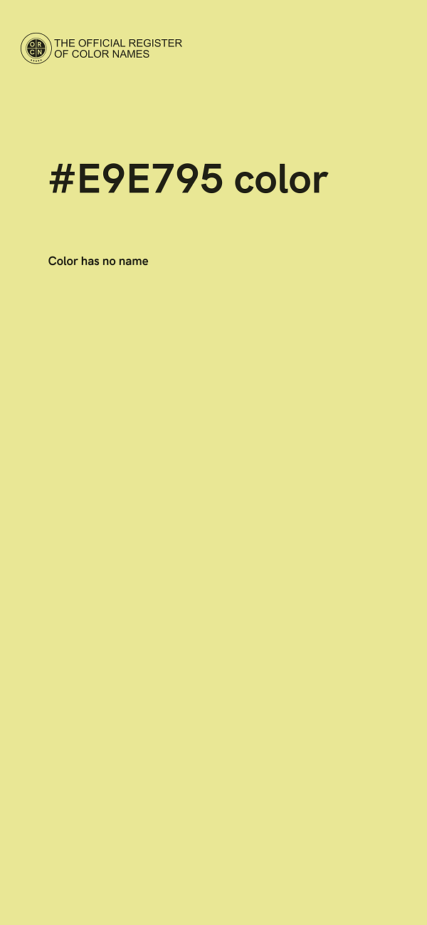 #E9E795 color image