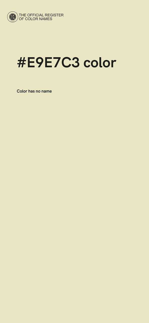 #E9E7C3 color image