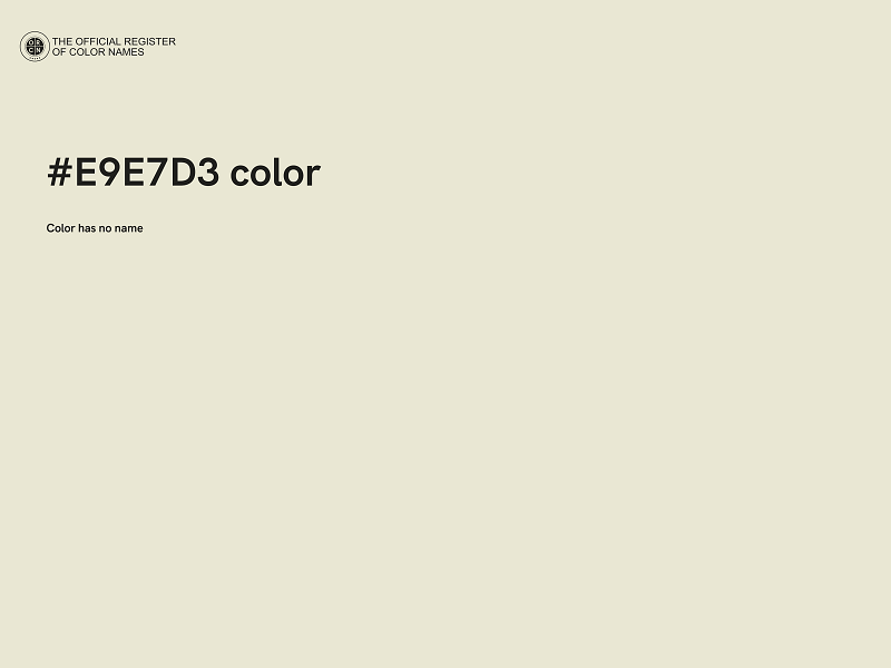 #E9E7D3 color image