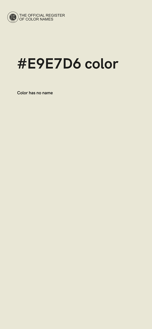 #E9E7D6 color image