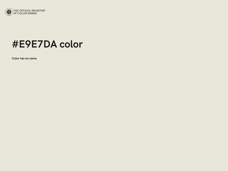 #E9E7DA color image