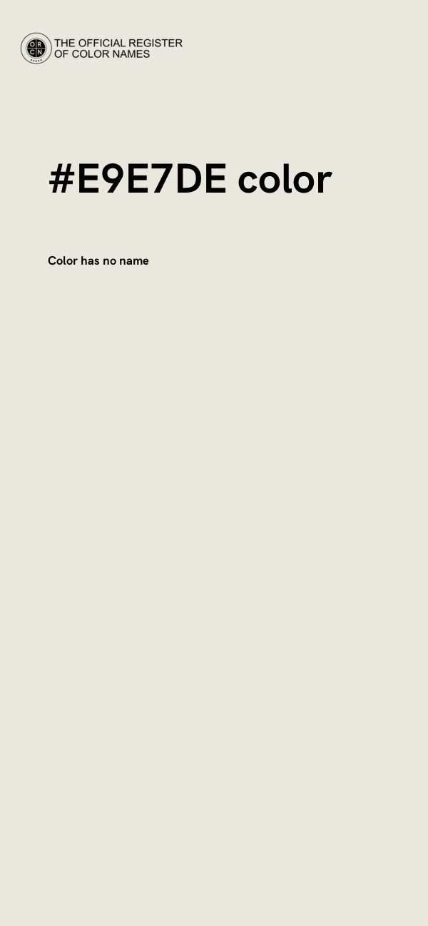#E9E7DE color image
