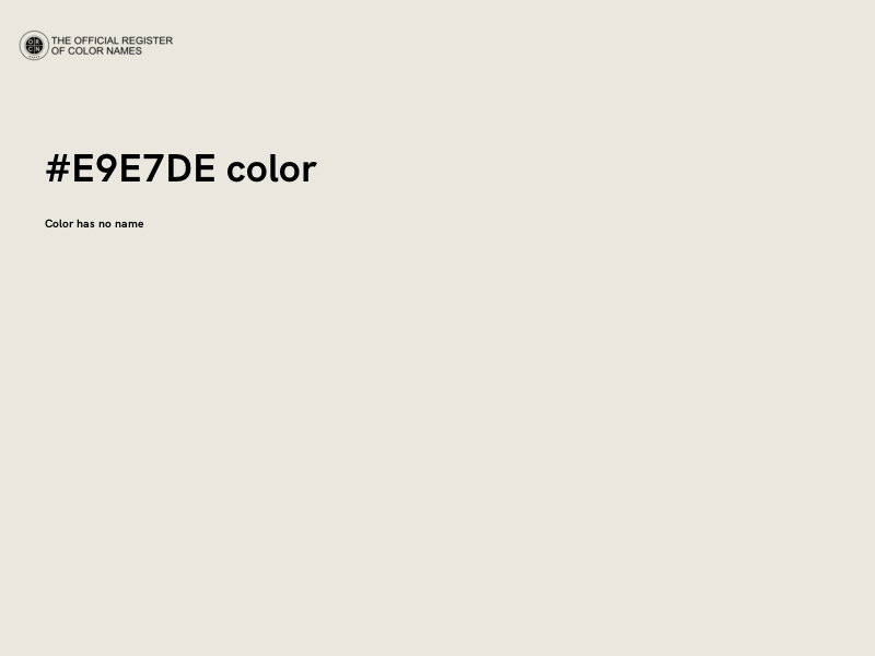 #E9E7DE color image