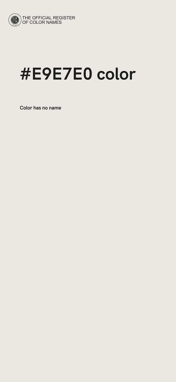 #E9E7E0 color image