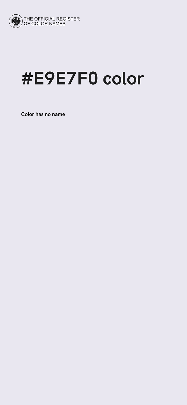 #E9E7F0 color image