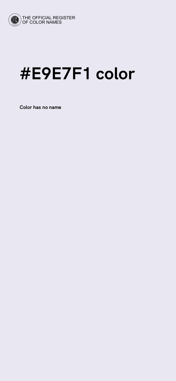 #E9E7F1 color image