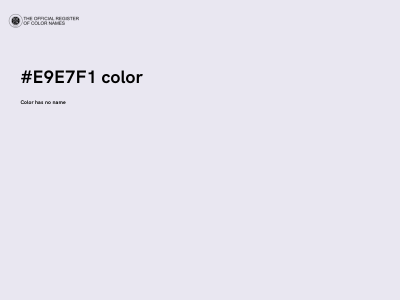 #E9E7F1 color image