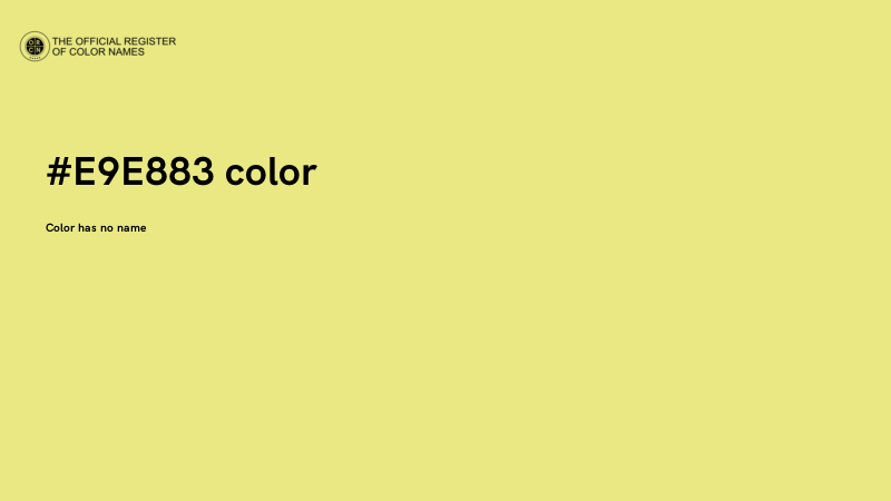 #E9E883 color image