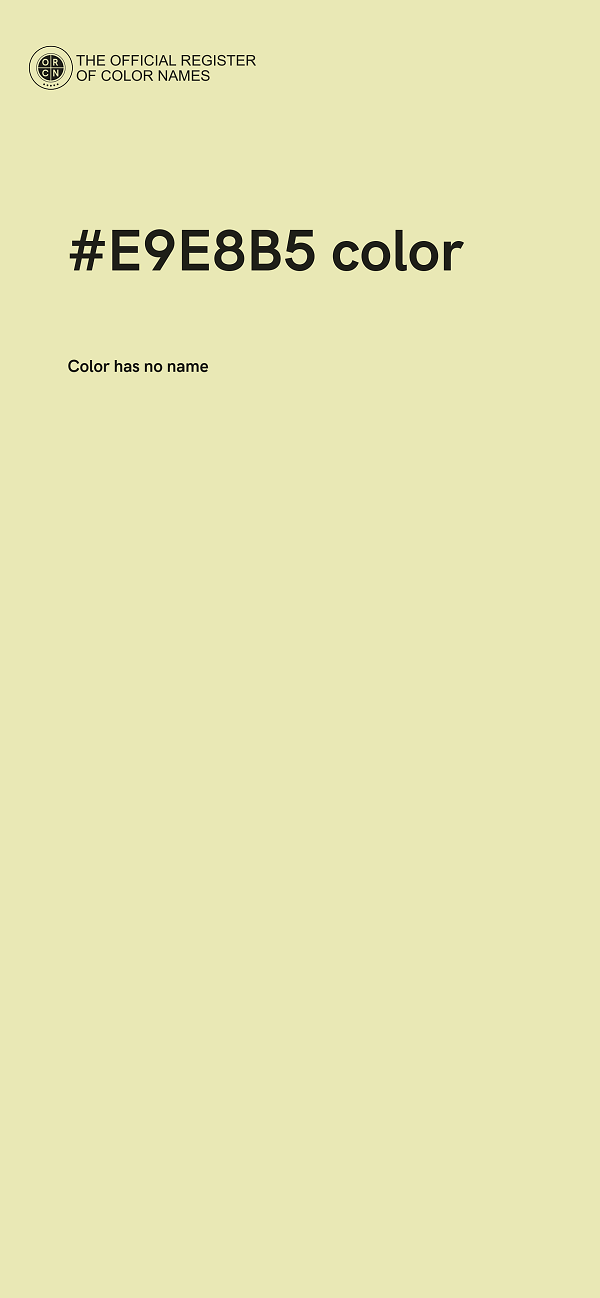 #E9E8B5 color image