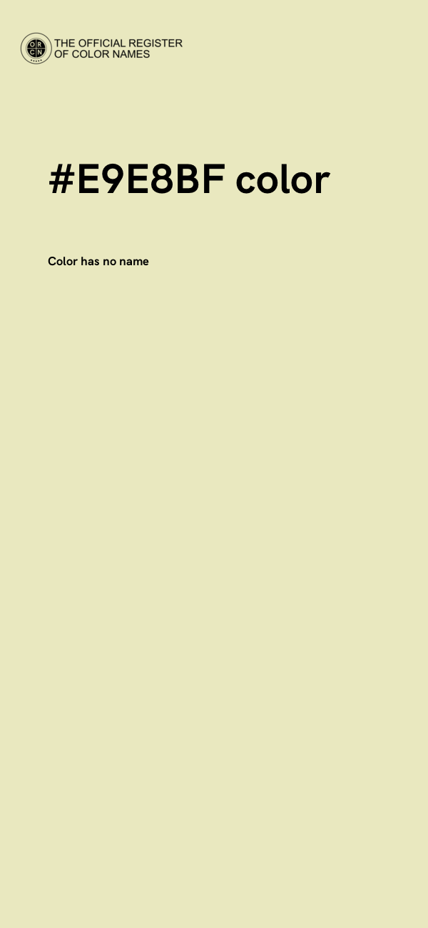 #E9E8BF color image