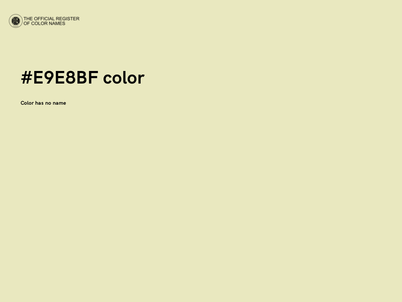 #E9E8BF color image
