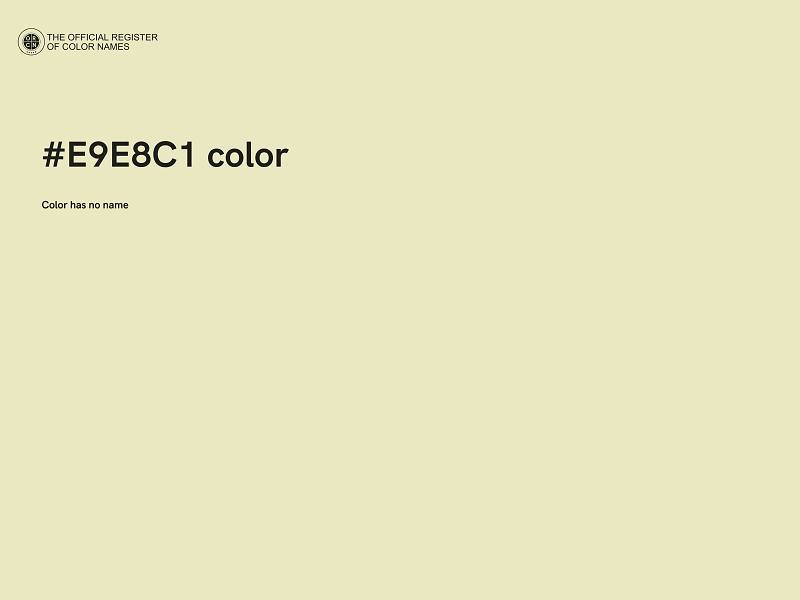 #E9E8C1 color image