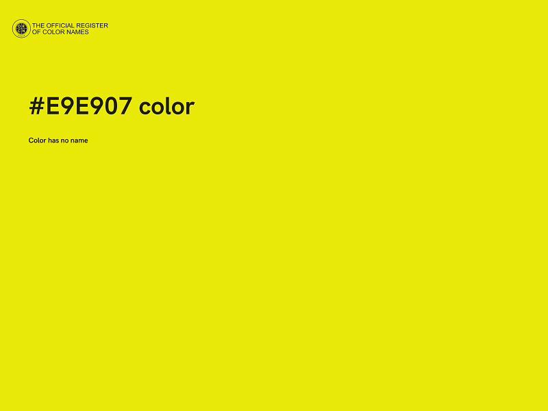 #E9E907 color image