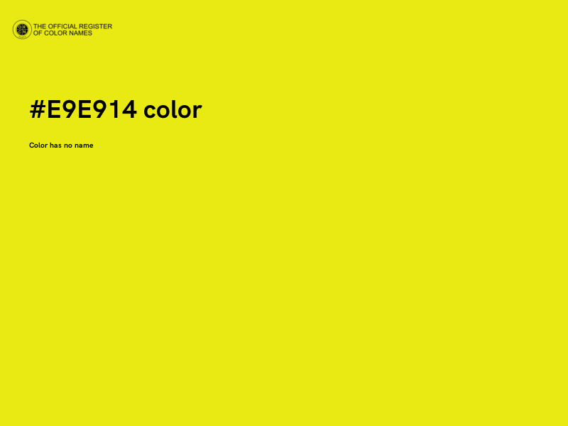 #E9E914 color image