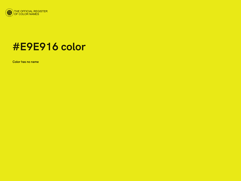 #E9E916 color image