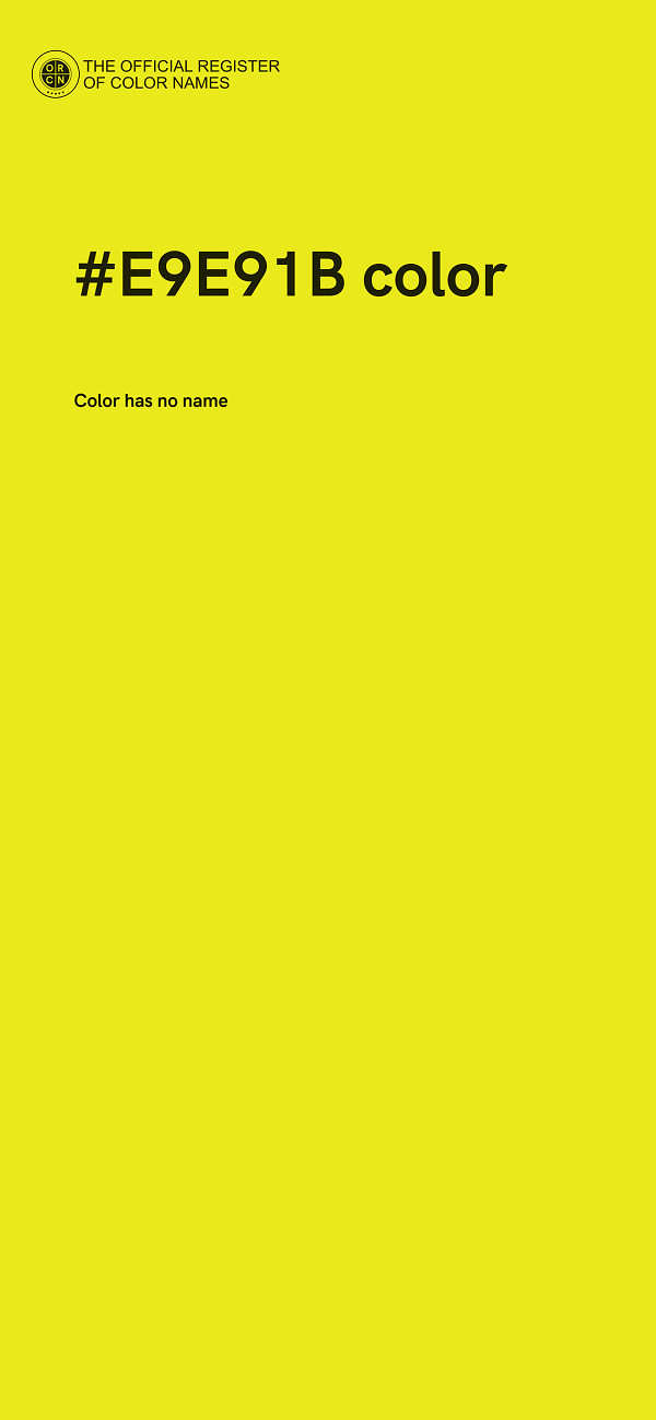 #E9E91B color image